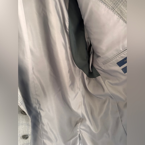 NWT Stafford Sport Coat Mens 46L Gray Plaid CoolMax Wool Blend All Season $220 - Picture 9 of 12